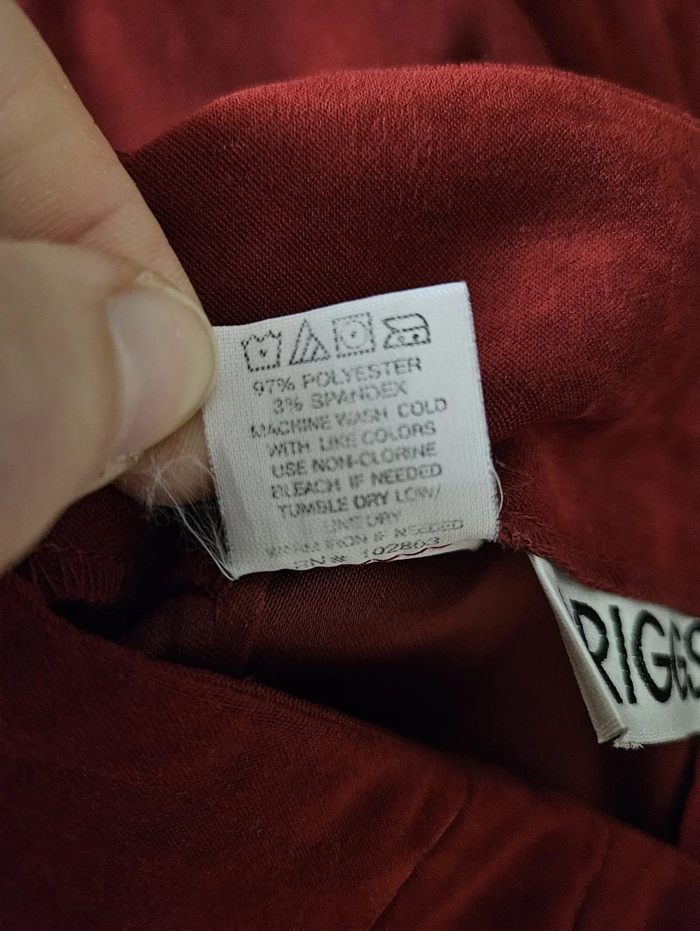 Vintage 1990s Burgundy Red Midi Pencil Skirt M 90s Briggs Whimsigoth